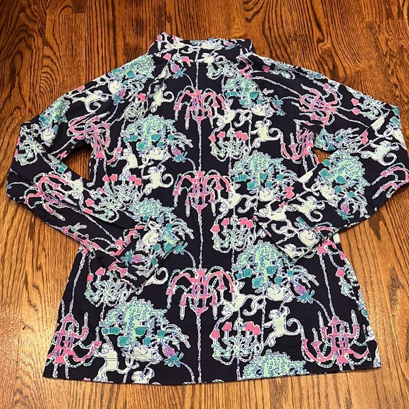 Lilly Pulitzer UPF 50+ Captain Popover in Pop Up Monkey Trouble size Small EUC - Picture 6 of 7